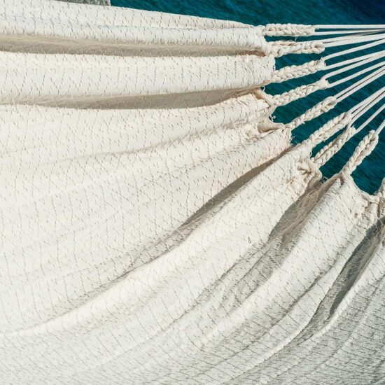 Cream Colombian hammock handmade in San Jacinto texture