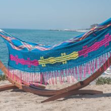 Chinchorro Wayuu hammock on a stand