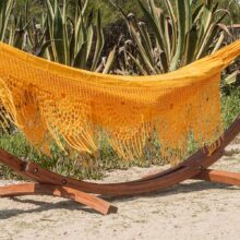 Colombian hammock handmade in San Jacinto, Colombia, yellow